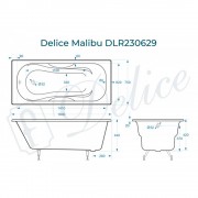 Ванна чугунная Delice France Malibu 160x75 DLR230629