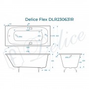 Ванна чугунная Delice France Flex 170x80 DLR230631R
