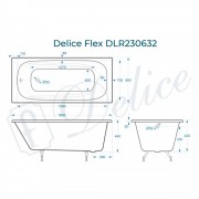 Ванна чугунная Delice France Flex 180x85 DLR230632