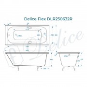 Ванна чугунная Delice France Flex 180x85 DLR230632R