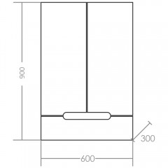 Шкаф подвесной СаНта Лондон 60x90 424004
