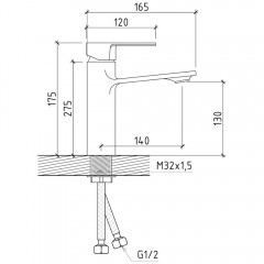 Смеситель для раковины Teymi Ellie T10227