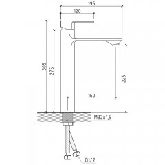 Смеситель для раковины Teymi Ellie T10210
