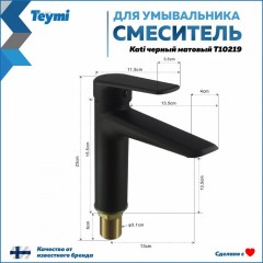 Смеситель для раковины Teymi Kati T10219