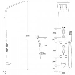 Душевая панель Cerutti Victoria W CT9979