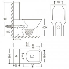 Унитаз Cerutti Elleros CT10093 безободковый