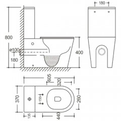 Унитаз Cerutti Sella GW Tornado CT10096 безободковый