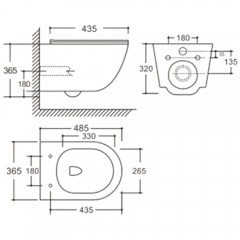 Унитаз подвесной Cerutti Orlter Aria MBF CT10017 безободковый