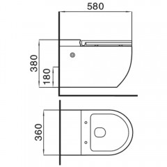 Унитаз подвесной Cerutti Sella Aria Pulse MB CT10194 с импульсным смывом