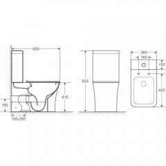 Унитаз Bloomix Magic F1218/UF1 безободковый