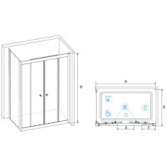 Душевое ограждение RGW Classic CL-43-1 130x90 0409431139-011