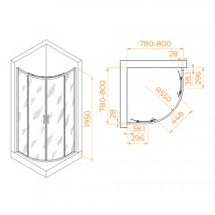 Душевое ограждение RGW Passage PA-52B 80x80 03085288-14