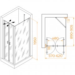 Душевое ограждение RGW Passage PA-144B 60x90 060814469-14