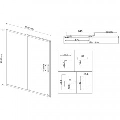 Душевая дверь Vincea City VDS-5CT130CLB