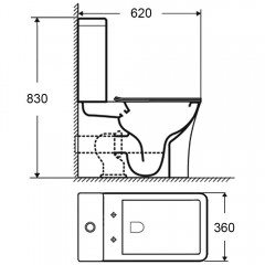 Унитаз Bloomix Magic 1218SB/UF1 безободковый с функцией биде и смесителем Ceramic+