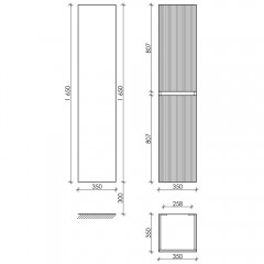 Пенал Sancos Snob T Bianco PSNT35W