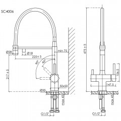 Смеситель для кухни Sancos Moro SC4006BG