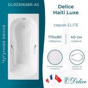 Ванна чугунная Delice France Haiti Luxe 170x80 DLR230638R-AS