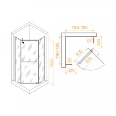 Душевое ограждение RGW Passage PA-081B 80x80 35088188-14