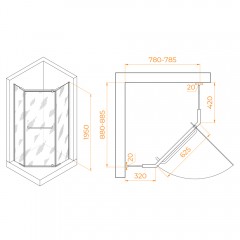 Душевое ограждение RGW Passage PA-091 80x90 35089189-11