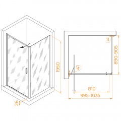 Душевое ограждение RGW Stilvoll SV-145B 100x90 703214509-14