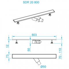 Трап душевой RGW SDR-20B 800 47212080-04