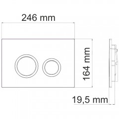 Инсталляция для подвесного унитаза WasserKRAFT Aller 10TLT.010.ME.PB01 с кнопкой смыва