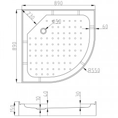 Душевая кабина AvaCan L609LED+GM