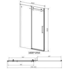 Душевая дверь Vincea Como-N VDS-4CN160CLB