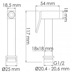 Гигиенический душ WasserKRAFT Aisch A213