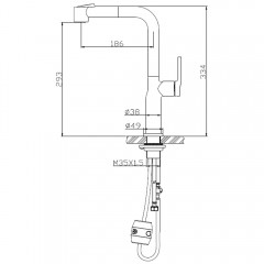 Смеситель для кухни BelBagno BB-LAM60-IN