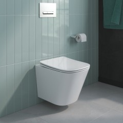 Унитаз подвесной BelBagno Due BB3103CHR/SC безободковый
