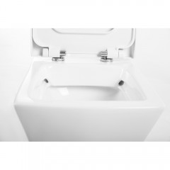 Унитаз подвесной BelBagno Regina BB104CH+BB104SC безободковый