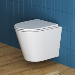 Унитаз подвесной BelBagno Tre BB8001CHR/SC безободковый