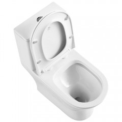 Унитаз BelBagno Lounge BB8618CPR-MN/SC моноблок безободковый
