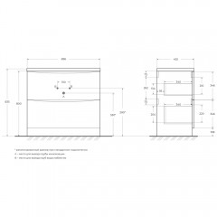 Тумба под раковину BelBagno Acqua 90 rovere rustico ACQUA-900-2C-PIA-RR