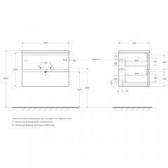 Тумба под раковину BelBagno Albano 70 cemento verona grigio ALBANO-700-2C-SO-CVG