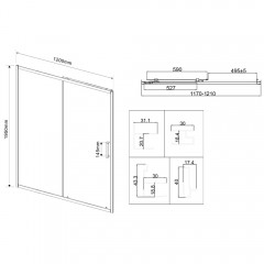 Душевая дверь Vincea City VDS-5CT120CLGM