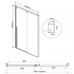 Душевая дверь Vincea Lugano VDS-1L120CLGM-1