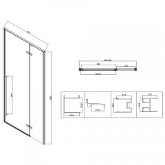 Душевая дверь Vincea Slim-N VDPH-5SN900CLB