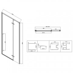 Душевая дверь Vincea Slim-N VDPH-5SN100CLGM