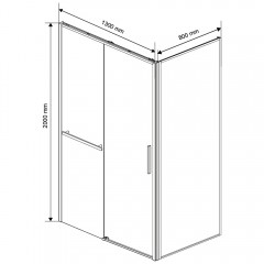 Душевое ограждение Vincea Slim Soft VSR-1SS8013CLGM