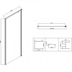 Душевое ограждение Vincea Slim-N VSR-5SN1010CLGM