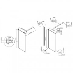 Душевое ограждение Vincea Walk-In VSW-1HS900CLG