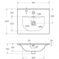 Раковина мебельная BelBagno BB-8099-3-50
