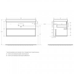 Тумба под раковину BelBagno Kraft 100 rovere nebrasca nature KRAFT-1000-1C-SO-RNN