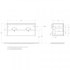 Тумба под раковину BelBagno Kraft 120 cemento grigio KRAFT-1200-2C-SO-2-CG