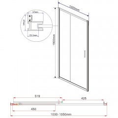 Душевая дверь Vincea Garda VDS-1G105CLB