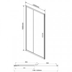 Душевая дверь Vincea Garda VDS-1G120CLG