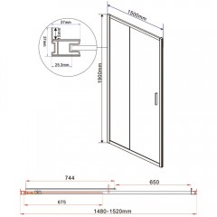Душевая дверь Vincea Garda VDS-1G150CLG